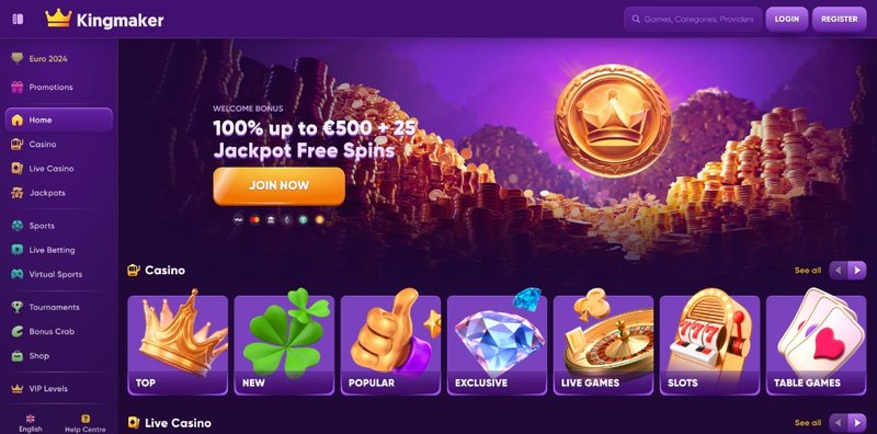 Diventa un Re a casa con il Kingmaker Casino Online italiana